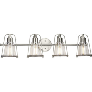 Progress Lighting - P300298-009 - Four Light Bath Bracket - Conway - Brushed Nickel