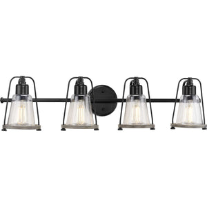 Progress Lighting - P300298-031 - Four Light Bath Bracket - Conway - Matte Black