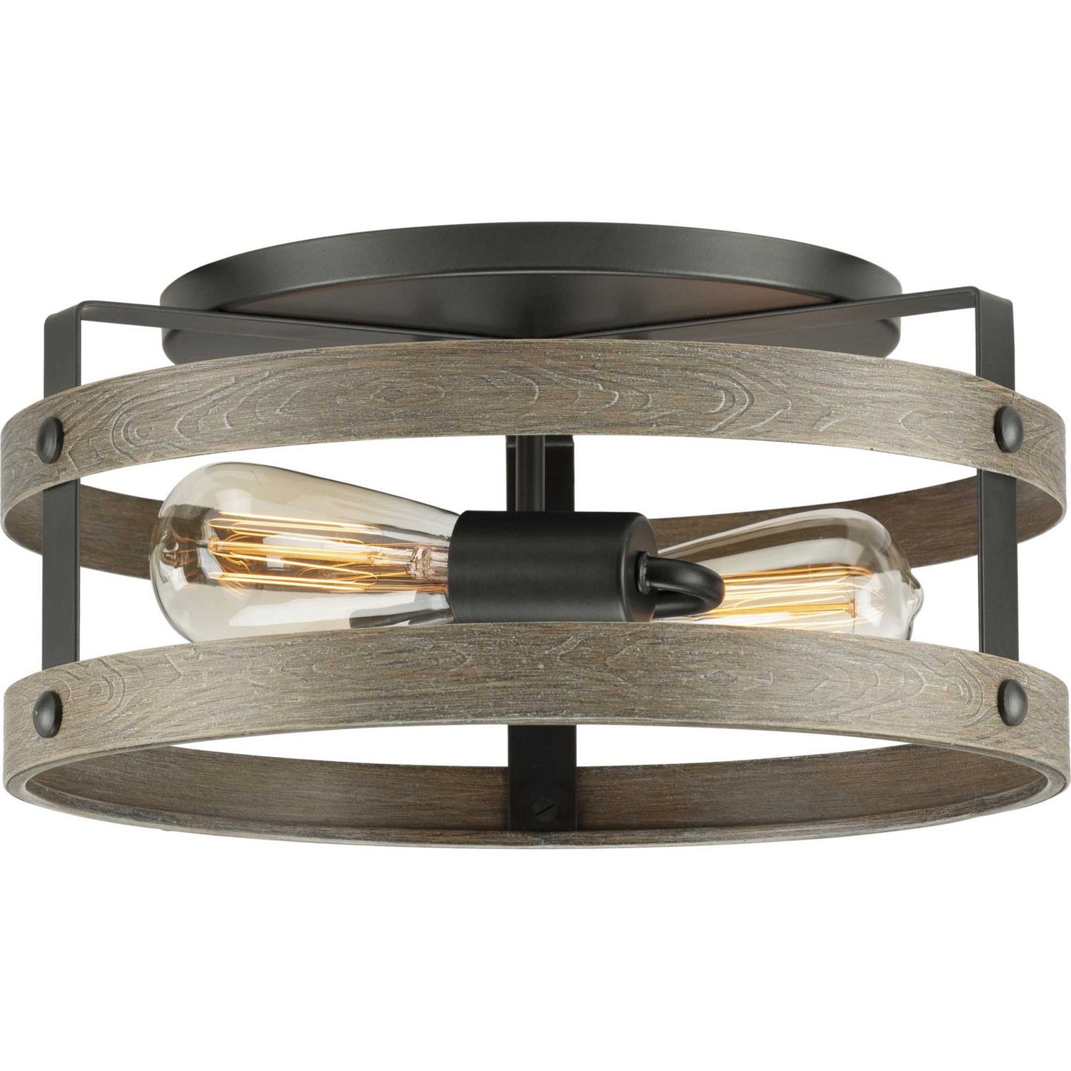 Progress Lighting - P350169-143 - Two Light Flush Mount - Gulliver - Graphite