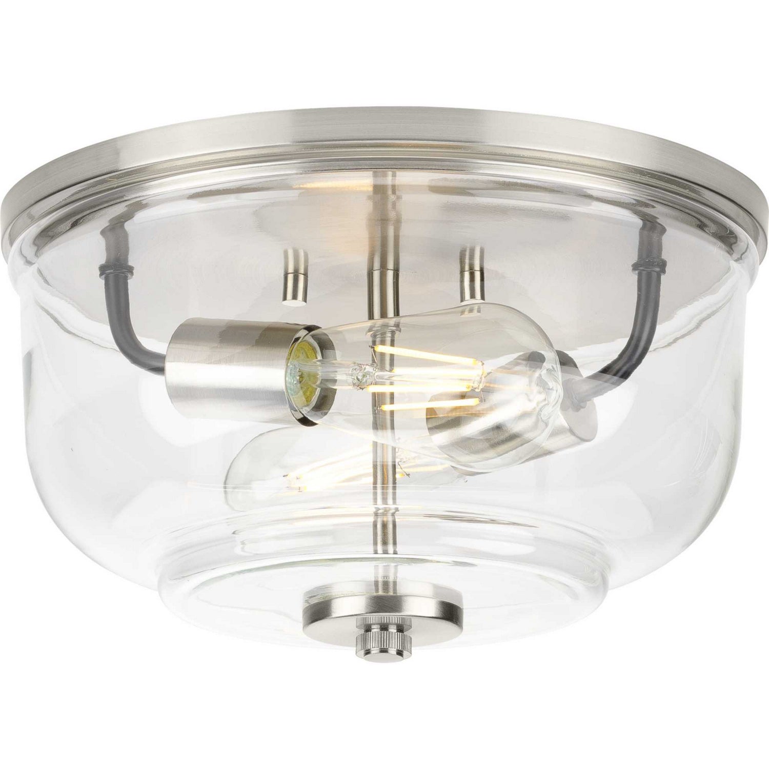 Progress Lighting - P350205-009 - Two Light Flush Mount - Rushton - Brushed Nickel