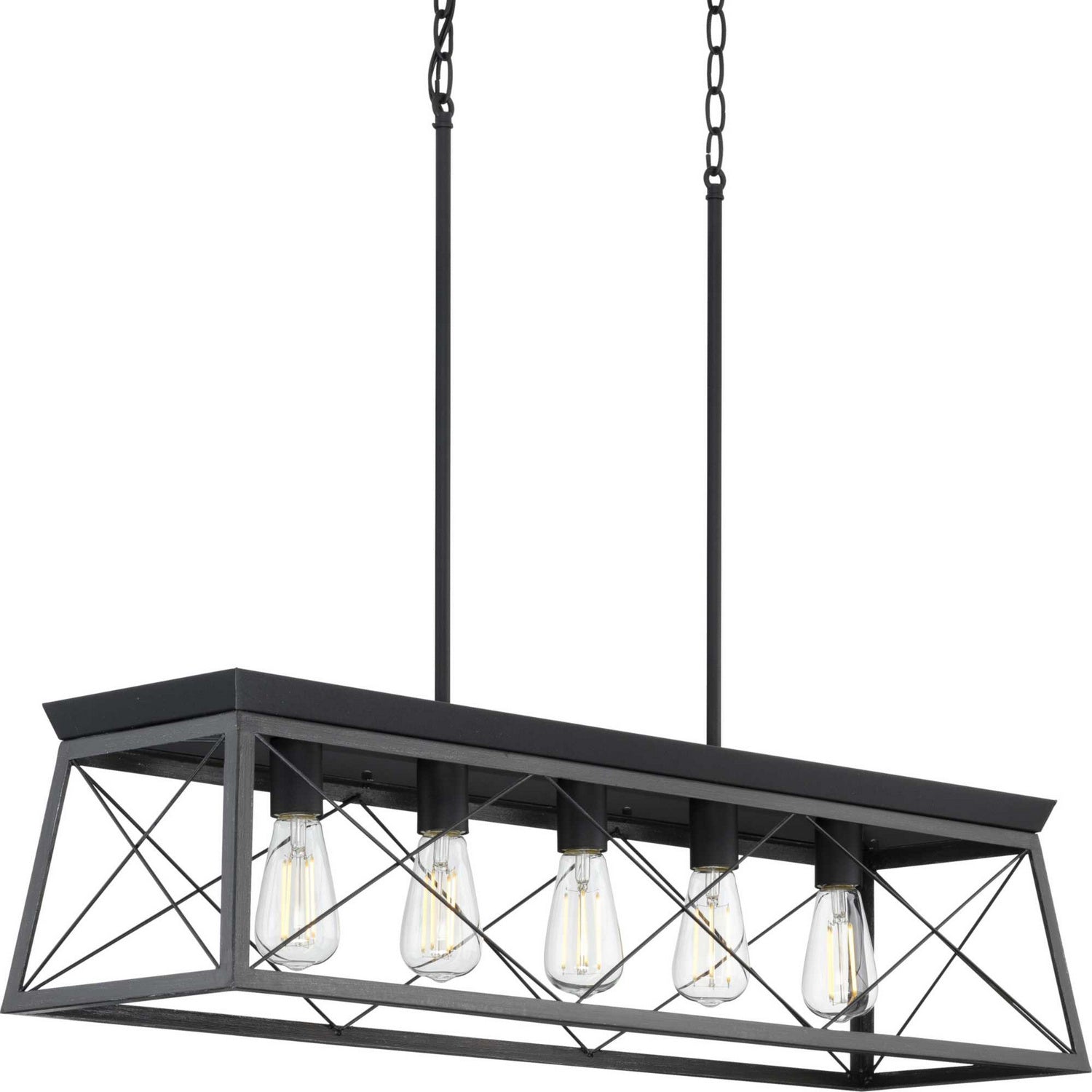 Progress Lighting - P400048-031 - Five Light Island Chandelier - Briarwood - Textured Black