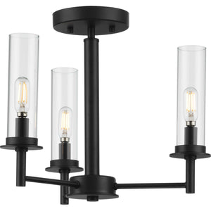 Progress Lighting - P400250-031 - Three Light Chandeler - Kellwyn - Matte Black