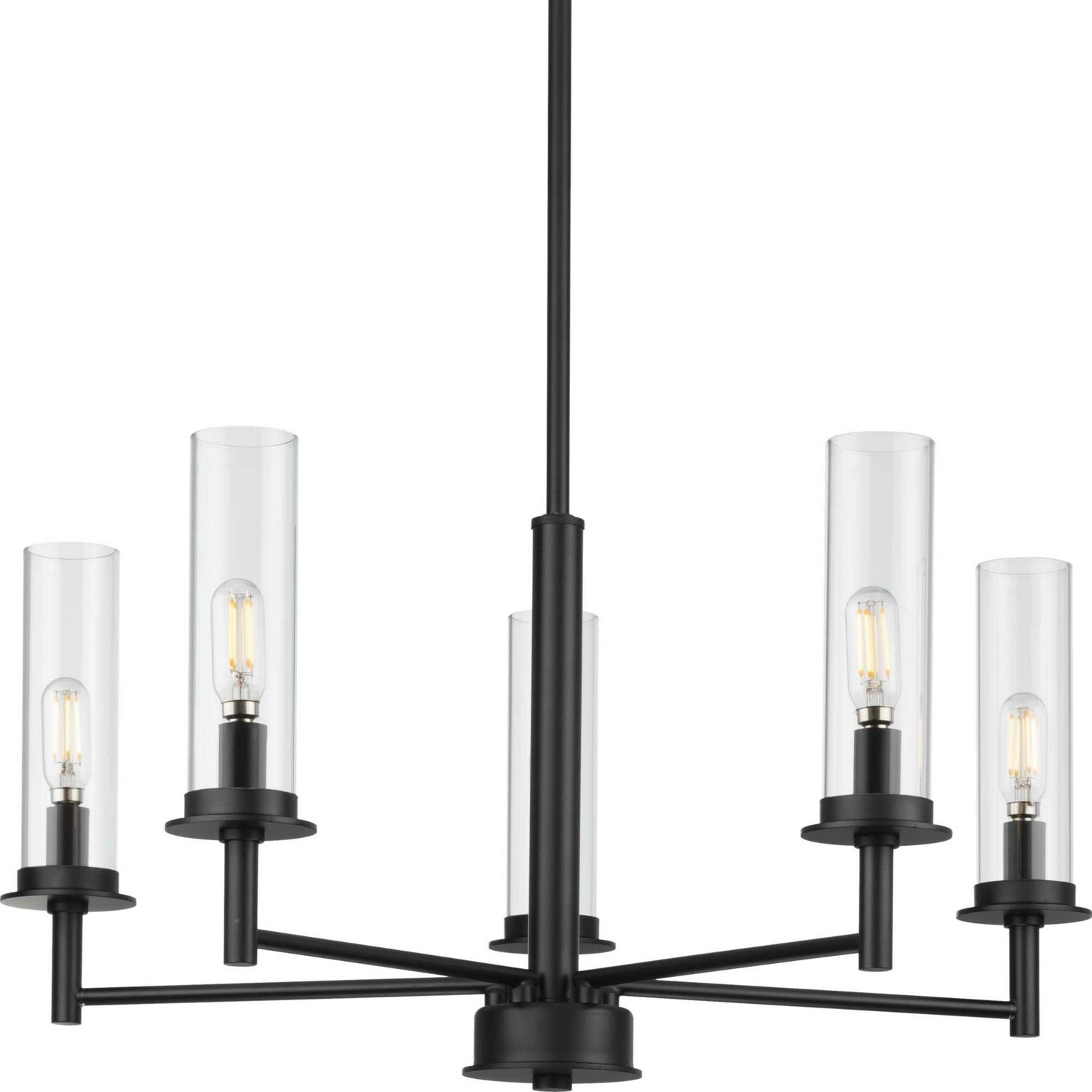 Progress Lighting - P400251-031 - Five Light Chandelier - Kellwyn - Matte Black