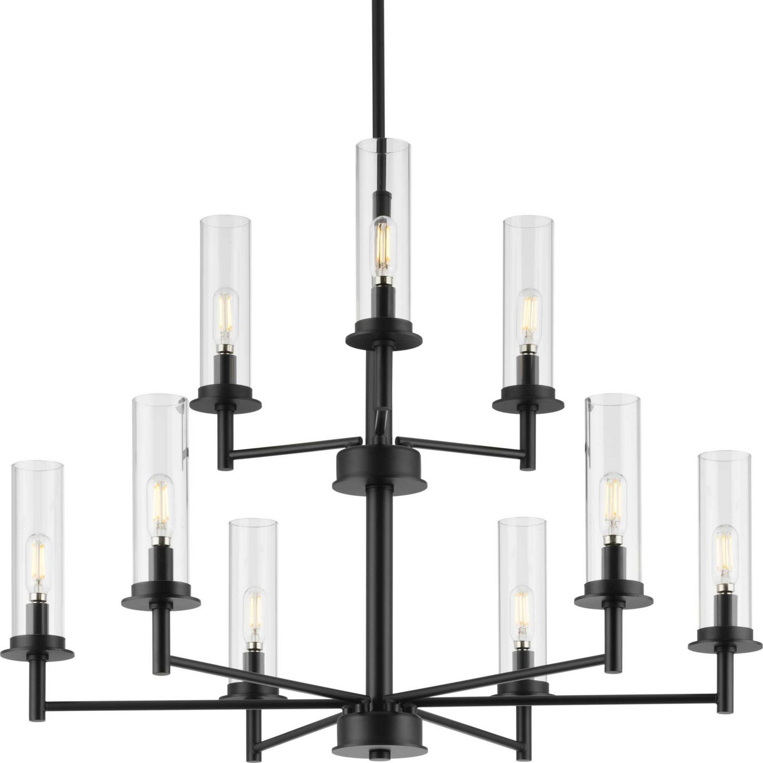 Progress Lighting - P400252-031 - Nine Light Chandelier - Kellwyn - Matte Black