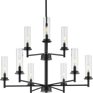 Progress Lighting - P400252-031 - Nine Light Chandelier - Kellwyn - Matte Black