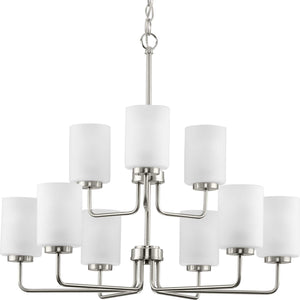 Progress Lighting - P400276-009 - Nine Light Chandelier - Merry - Brushed Nickel