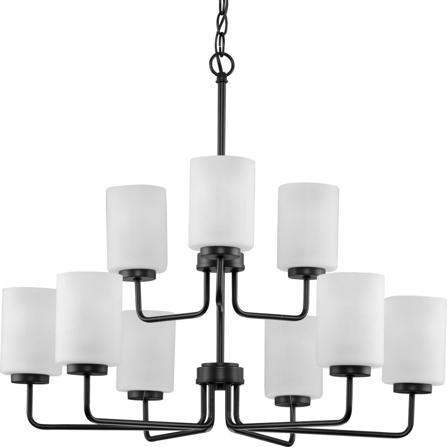 Progress Lighting - P400276-031 - Nine Light Chandelier - Merry - Matte Black