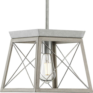 Progress Lighting - P500041-141 - One Light Pendant - Briarwood - Galvanized Finish