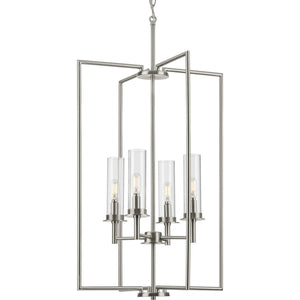 Progress Lighting - P500315-009 - Four Light Foyer Pendant - Kellwyn - Brushed Nickel