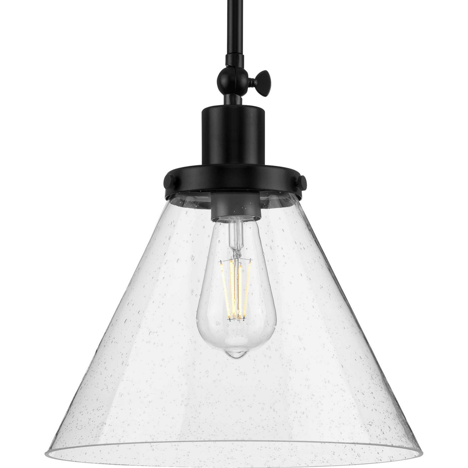 Progress Lighting - P500324-031 - One Light Pendant - Hinton - Matte Black