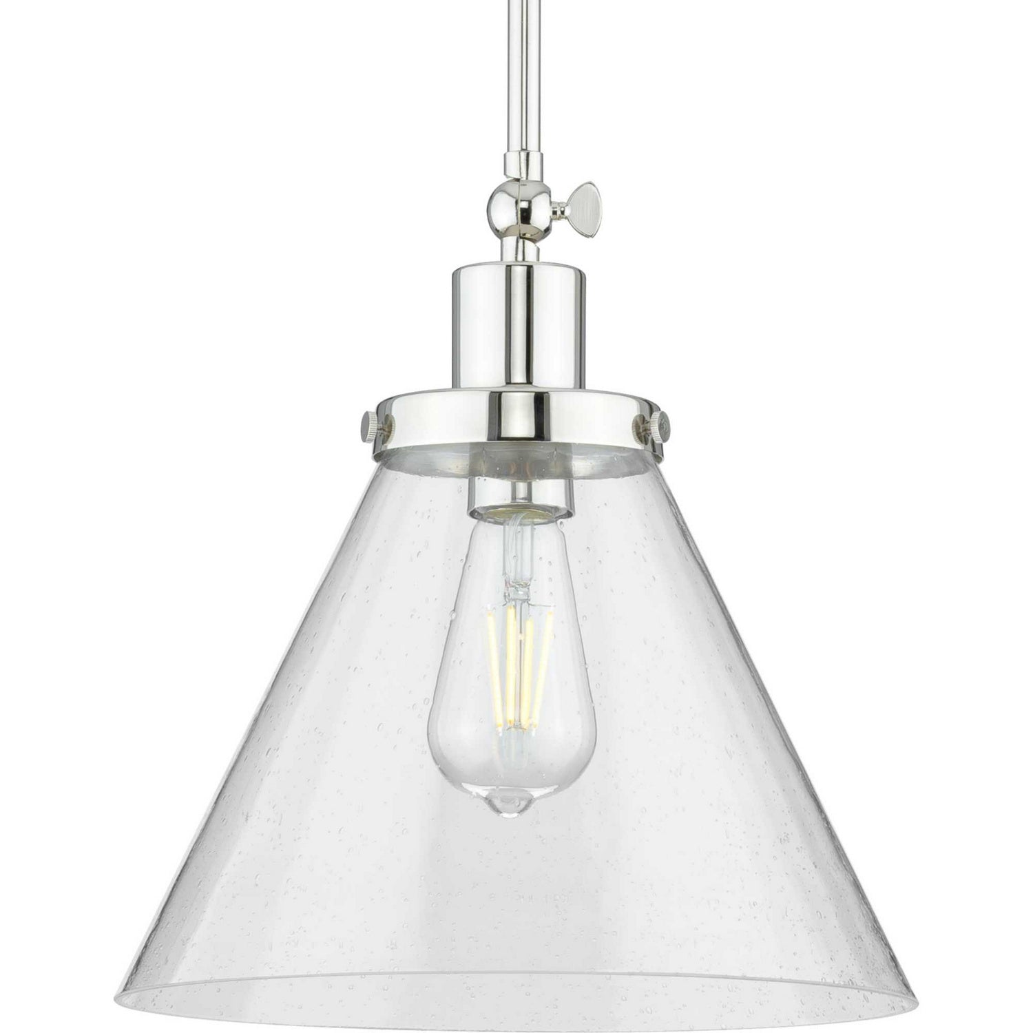 Progress Lighting - P500324-104 - One Light Pendant - Hinton - Polished Nickel