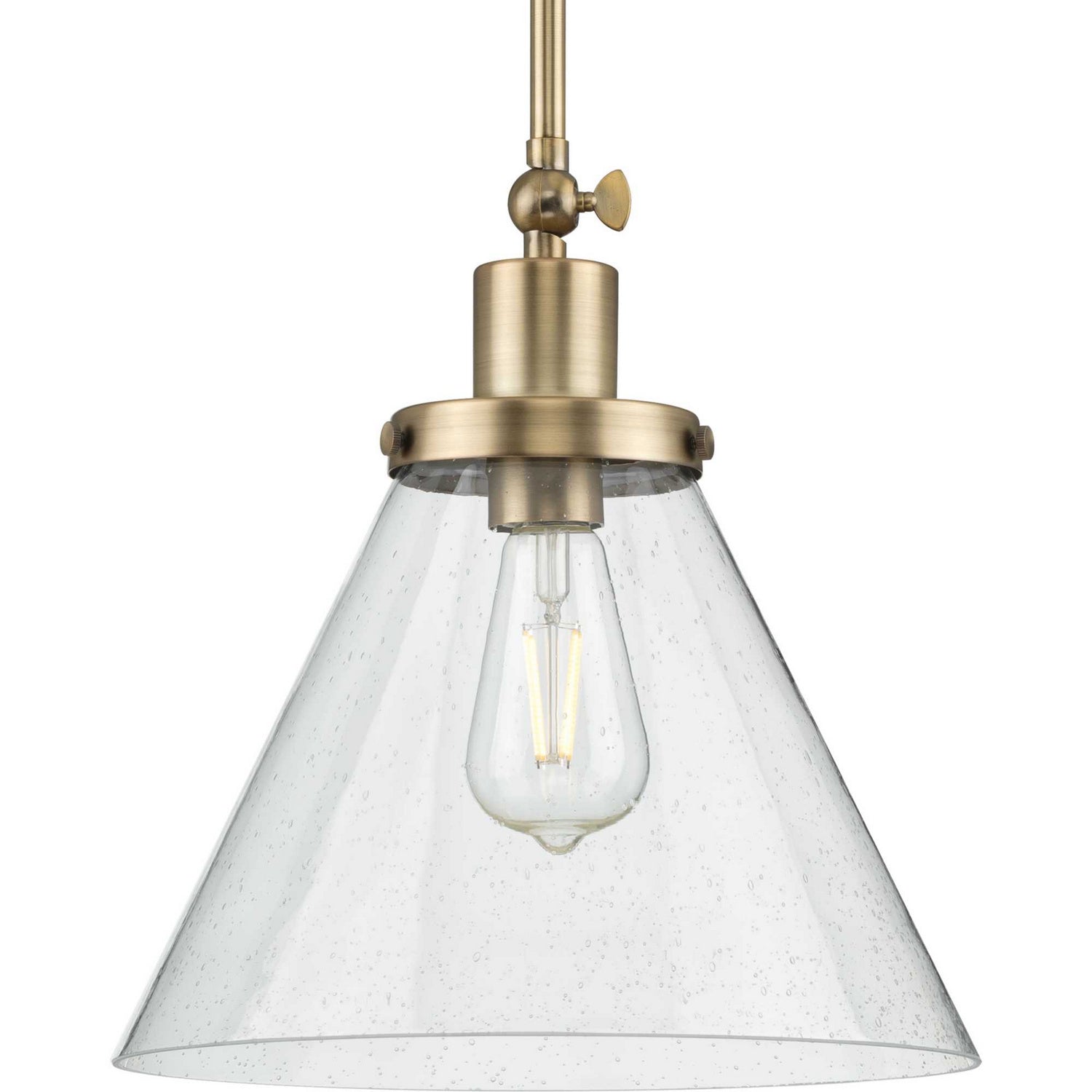 Progress Lighting - P500324-163 - One Light Pendant - Hinton - Vintage Brass