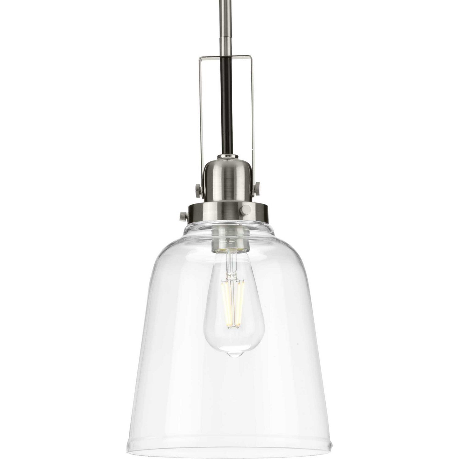 Progress Lighting - P500329-009 - One Light Pendant - Rushton - Brushed Nickel