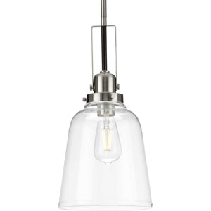 Progress Lighting - P500329-009 - One Light Pendant - Rushton - Brushed Nickel