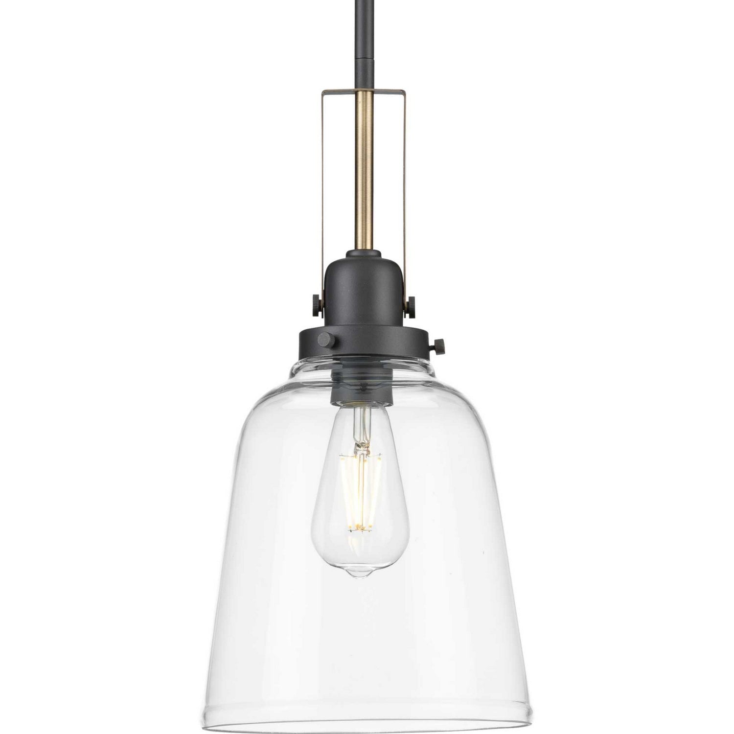 Progress Lighting - P500329-143 - One Light Pendant - Rushton - Graphite