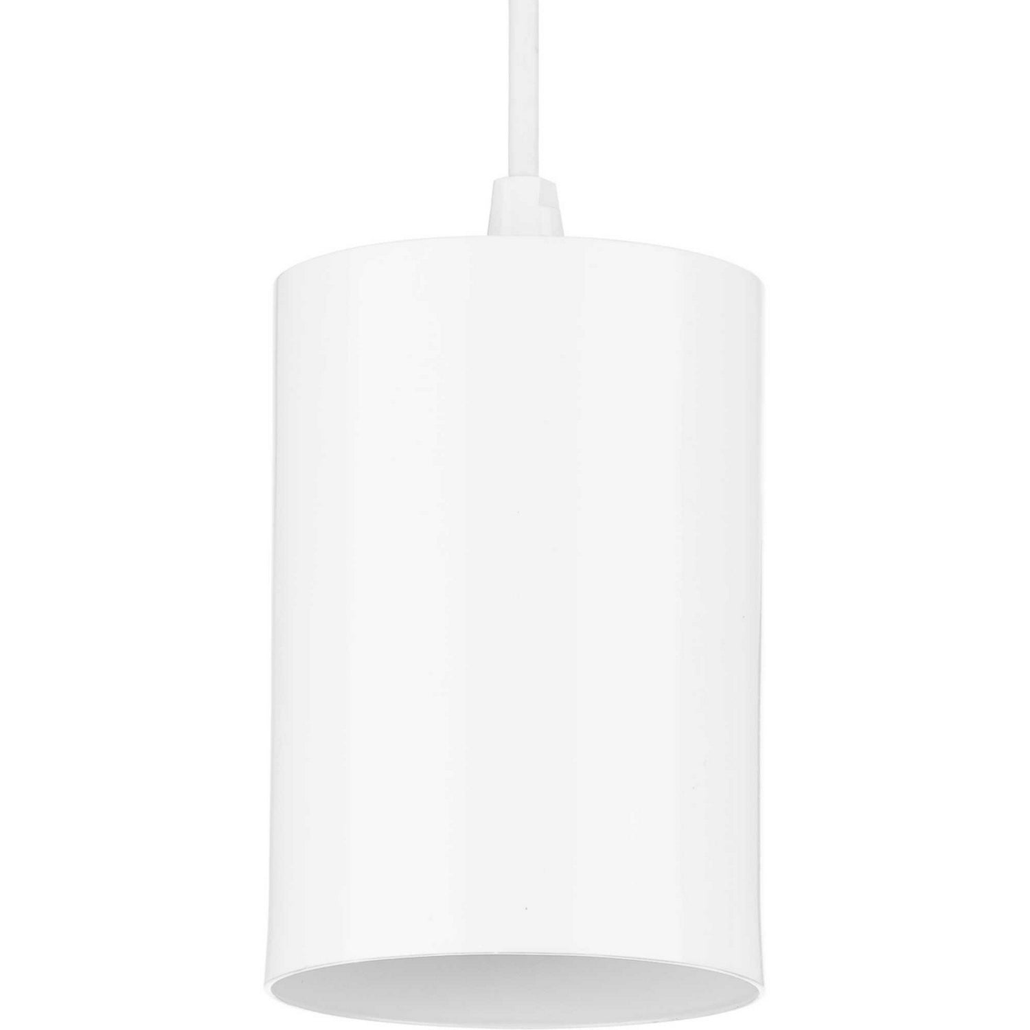 Progress Lighting - P500355-030 - One Light Pendant - 5In Cyl Rnds - White