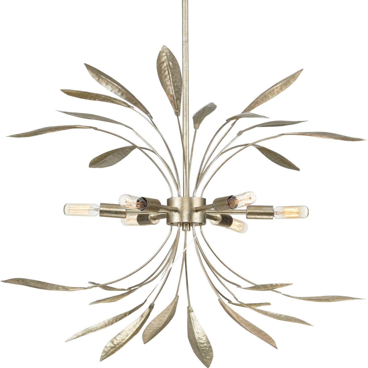 Progress Lighting - P500415-176 - Six Light Pendant - Mariposa - Gilded Silver