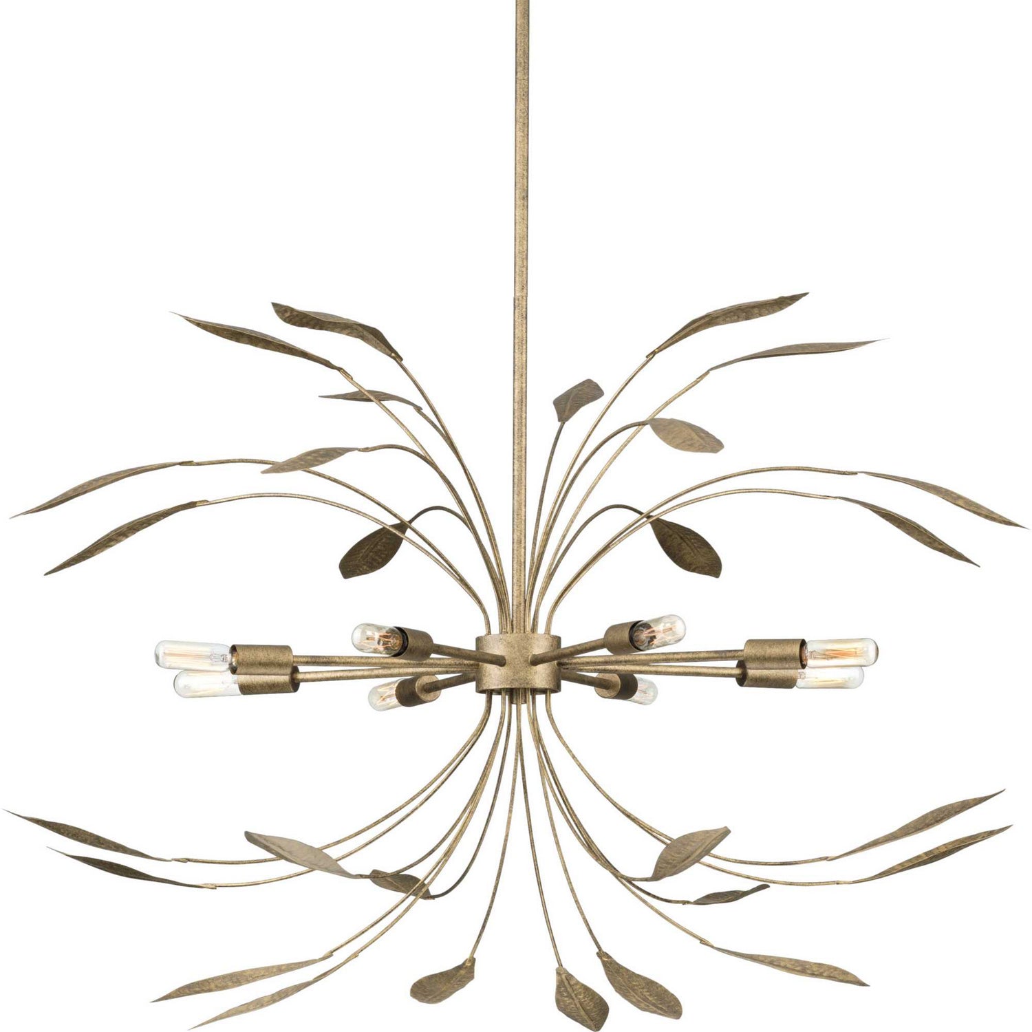 Progress Lighting - P500416-168 - Eight Light Pendant - Mariposa - Antique Gold