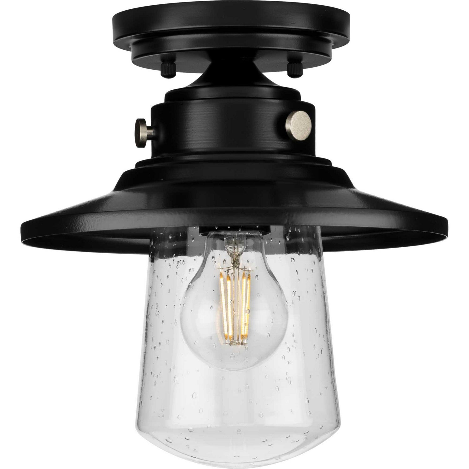 Progress Lighting - P550094-031 - One Light Semi-Flush Mount - Tremont - Matte Black