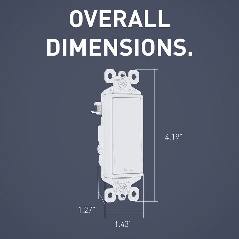 Legrand - TM870GCC10 - 15A Single-Pole Switch - radiant - Graphite