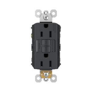 Legrand - 1597TRGCC4 - Tamper-Resistant 15A Duplex Self-Test GFCI Receptacles with SafeLock Protection - radiant - Graphite