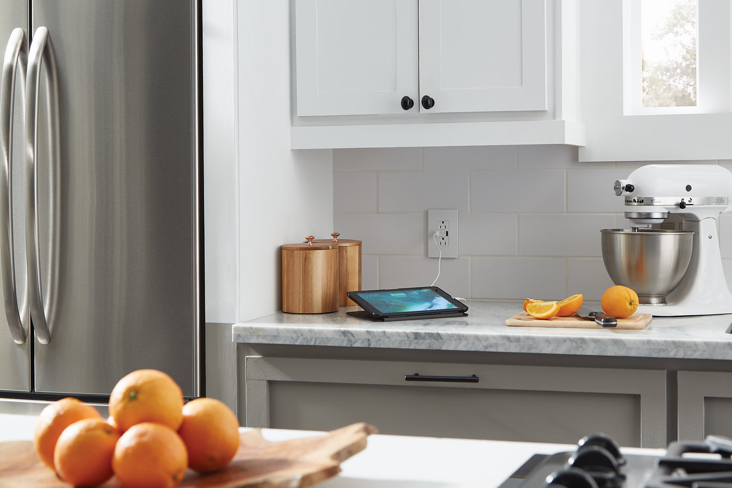 Legrand - 1597TRUSBAAW - Tamper-Resistant 15A Duplex Self-Test GFCI Receptacles with SafeLock Protection, USB Type A/A - radiant - White