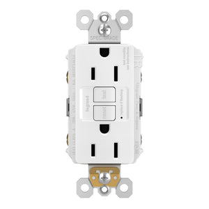 Legrand - 1597TRW - Tamper-Resistant 15A Duplex Self-Test GFCI Receptacles with SafeLock Protection - radiant - White