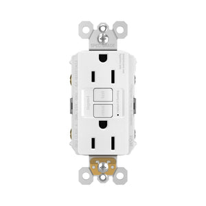 Legrand - 1597TRW - Tamper-Resistant 15A Duplex Self-Test GFCI Receptacles with SafeLock Protection - radiant - White