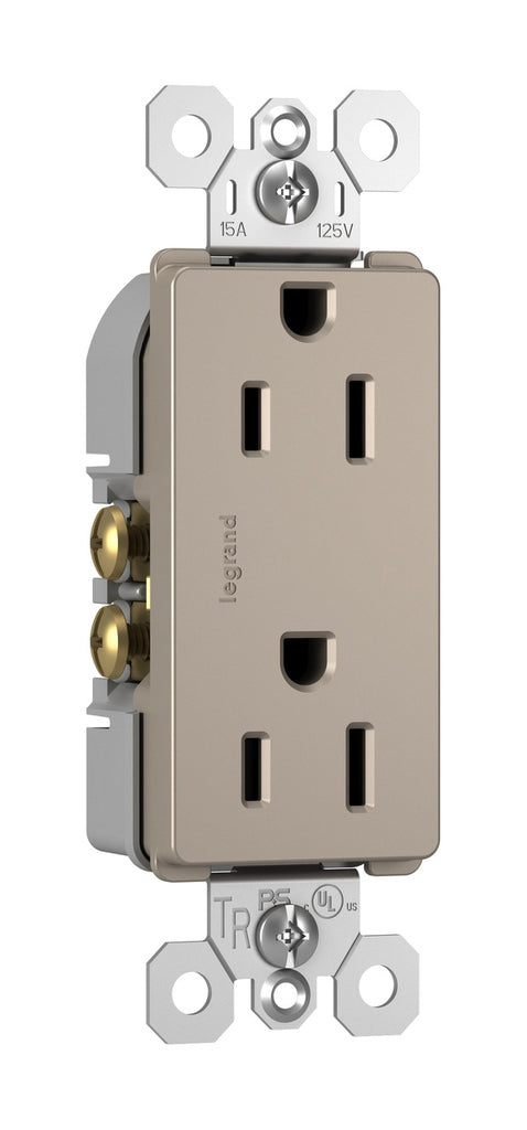 Legrand - 885TRNICC12 - Tamper-Resistant Outlet - radiant - Nickel