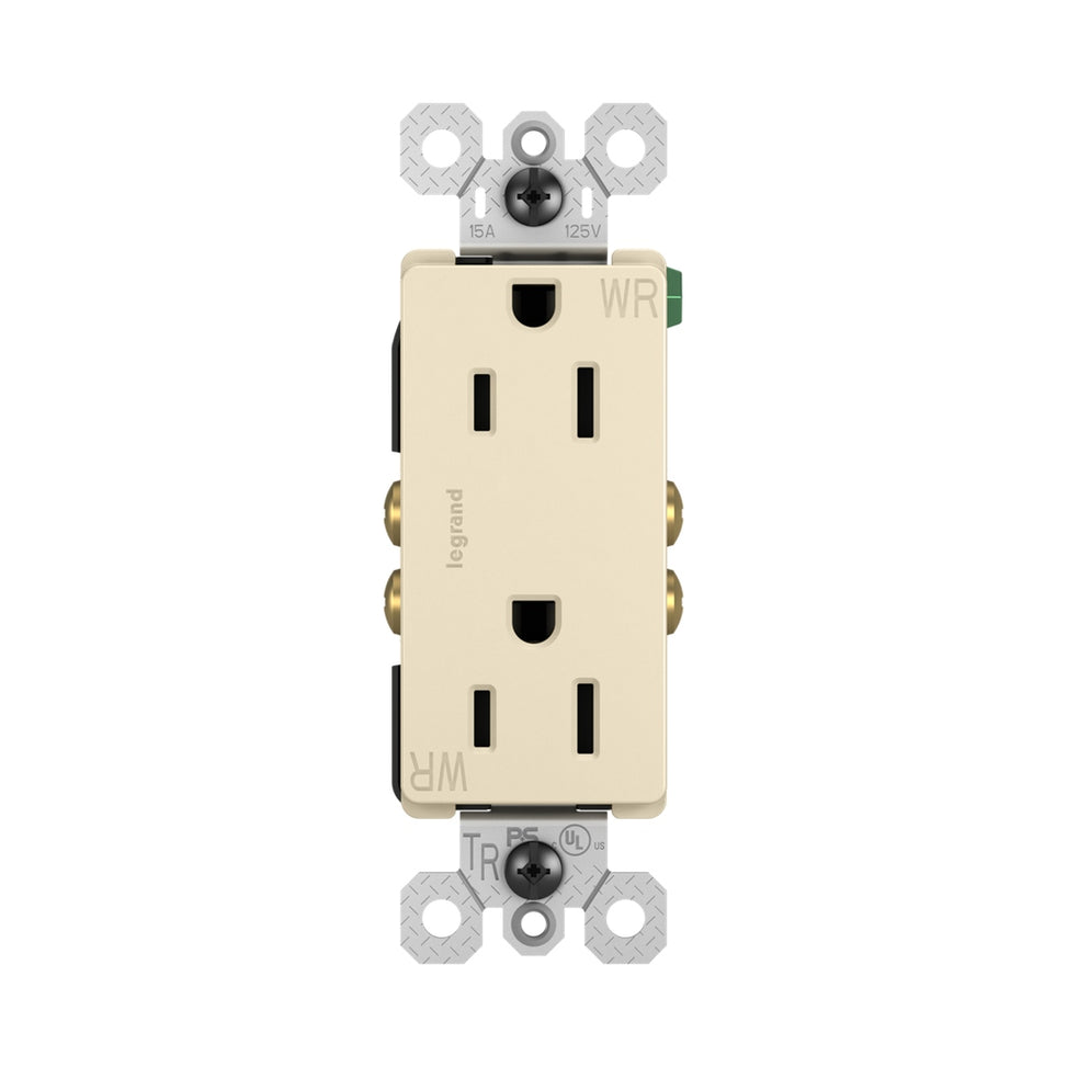 Legrand - 885TRWRLA - Outdoor Outlet - radiant - Light Almond