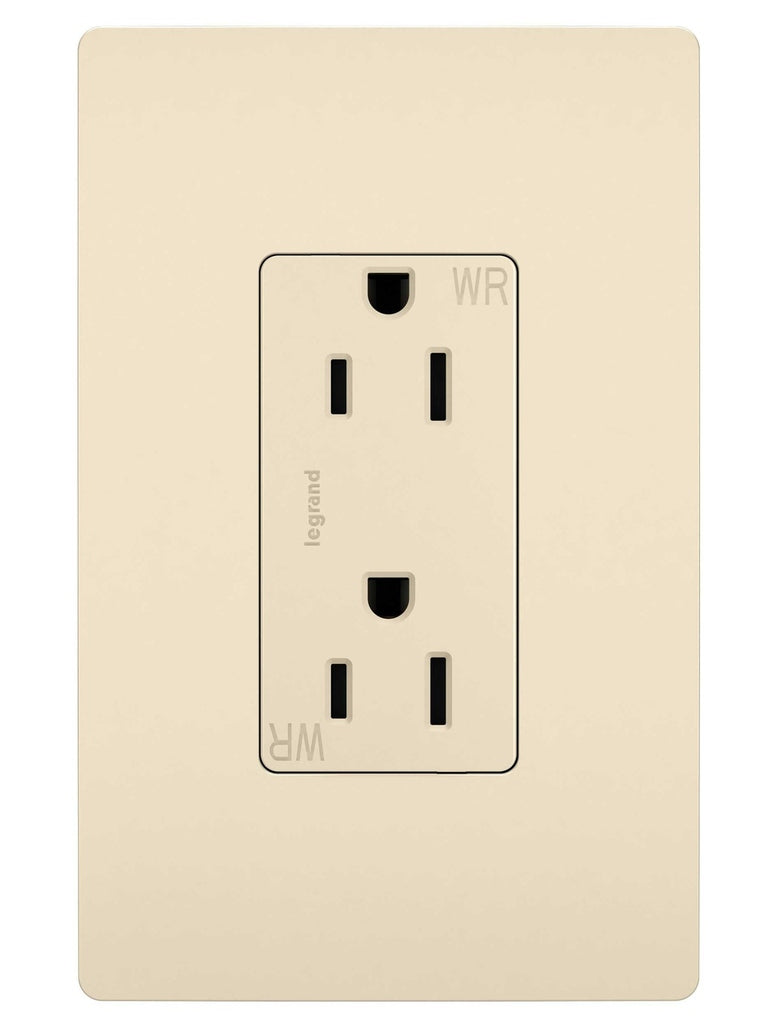 Legrand - 885TRWRLA - Outdoor Outlet - radiant - Light Almond