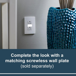 Legrand - NTL885TRNICC6 - 15A Tamper-Resistant Outlet with Night Light - radiant - Nickel