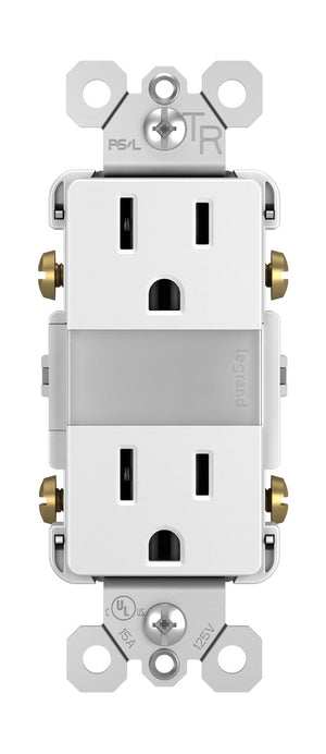 Legrand - NTL885TRW - 15A Tamper-Resistant Outlet with Night Light - radiant - White