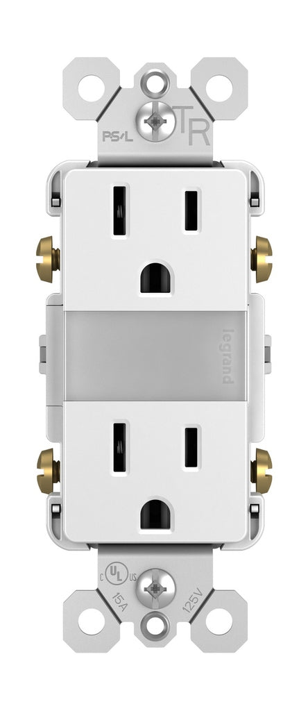Legrand - NTL885TRW - 15A Tamper-Resistant Outlet with Night Light - radiant - White