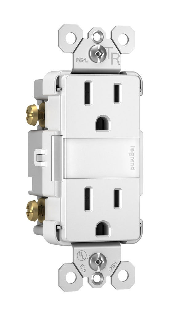 Legrand - NTL885TRW - 15A Tamper-Resistant Outlet with Night Light - radiant - White