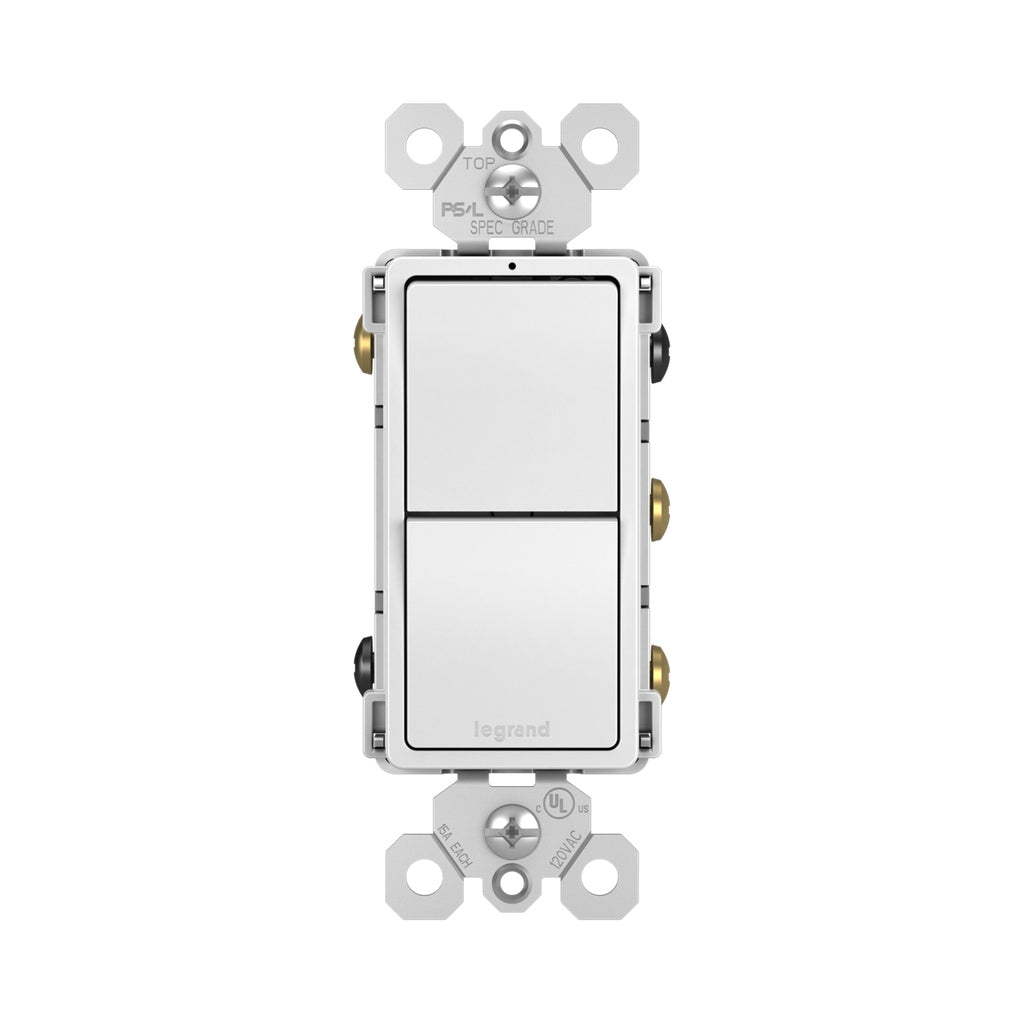 Legrand - RCD33W - Two Single Pole/3-Way Switches - radiant - White