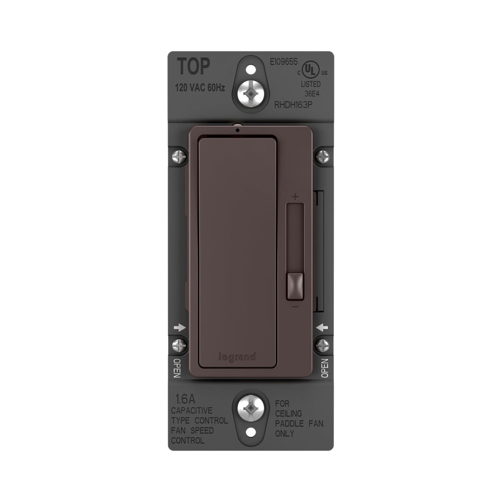 Legrand - RHDH163PBCCCV4 - Fan Speed Control Switch and De-Hummer, Single-Pole/3-Way - radiant - Bi-Color