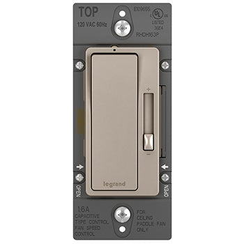Legrand - RHDH163PBCCCV4 - Fan Speed Control Switch and De-Hummer, Single-Pole/3-Way - radiant - Bi-Color