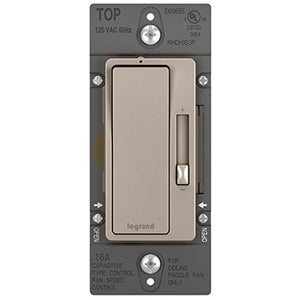 Legrand - RHDH163PBCCCV4 - Fan Speed Control Switch and De-Hummer, Single-Pole/3-Way - radiant - Bi-Color