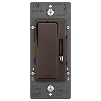Legrand - RHDH163PBCCCV4 - Fan Speed Control Switch and De-Hummer, Single-Pole/3-Way - radiant - Bi-Color