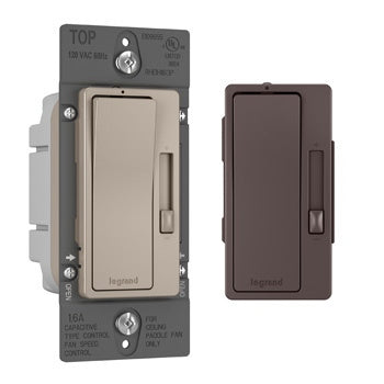 Legrand - RHDH163PBCCCV4 - Fan Speed Control Switch and De-Hummer, Single-Pole/3-Way - radiant - Bi-Color