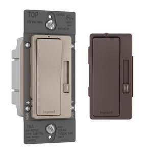 Legrand - RHDH163PBCCCV4 - Fan Speed Control Switch and De-Hummer, Single-Pole/3-Way - radiant - Bi-Color