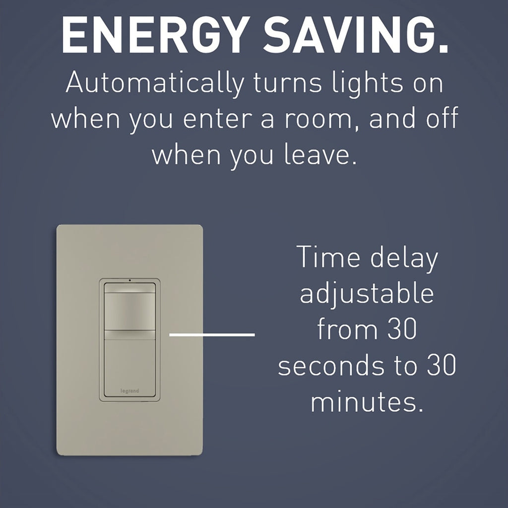 Legrand - RRW600UBCCCV4 - Single Pole 3-Way Occupancy Sensor - radiant - Dark Bronze