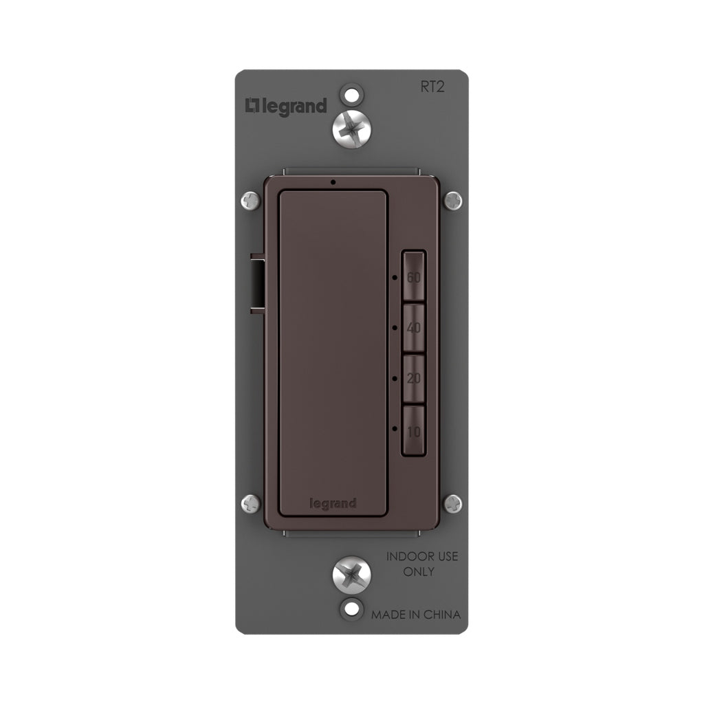 Legrand - RT2DBCCV4 - 4-Button Digital Timer - radiant - Dark Bronze