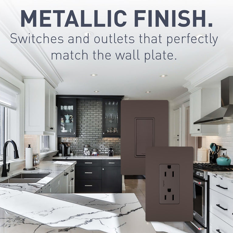 Legrand - RT2DBCCV4 - 4-Button Digital Timer - radiant - Dark Bronze