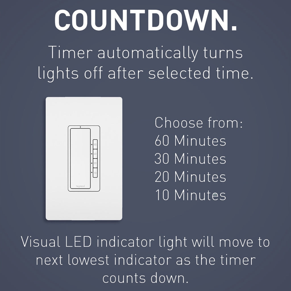 Legrand - RT2W - 4-Button Digital Timer - radiant - White