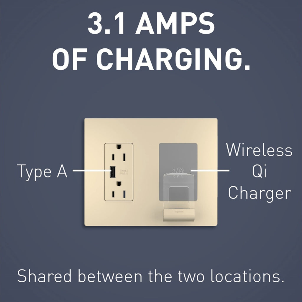 Legrand - RWC826USBICCV2 - Wireless Charger - radiant - Ivory