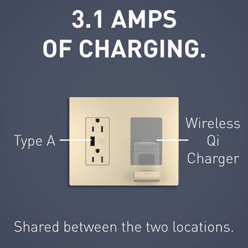 Legrand - RWC826USBICCV2 - Wireless Charger - radiant - Ivory
