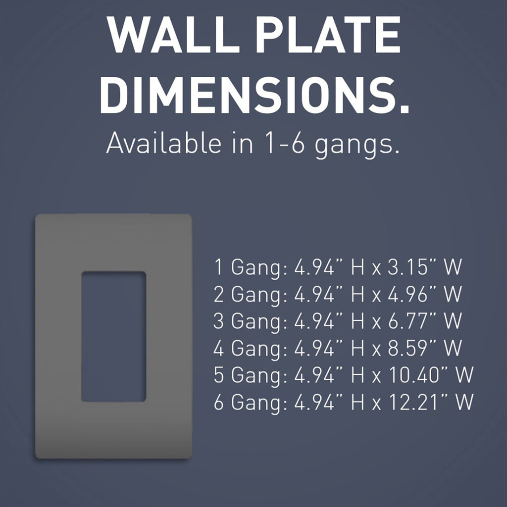 Legrand - RWP26GCC6 - One-Gang Screwless Wall Plate - radiant - Graphite