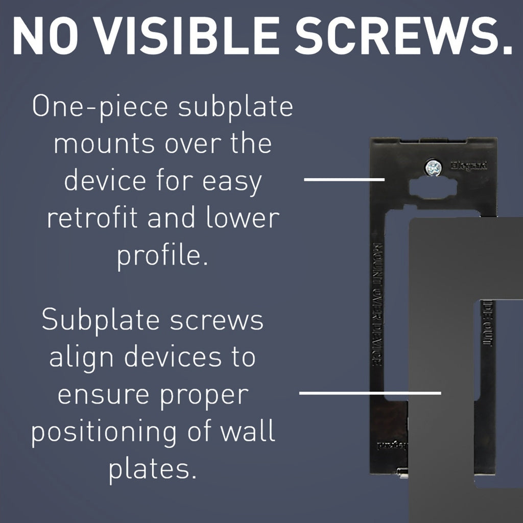 Legrand - RWP26GCC6 - One-Gang Screwless Wall Plate - radiant - Graphite